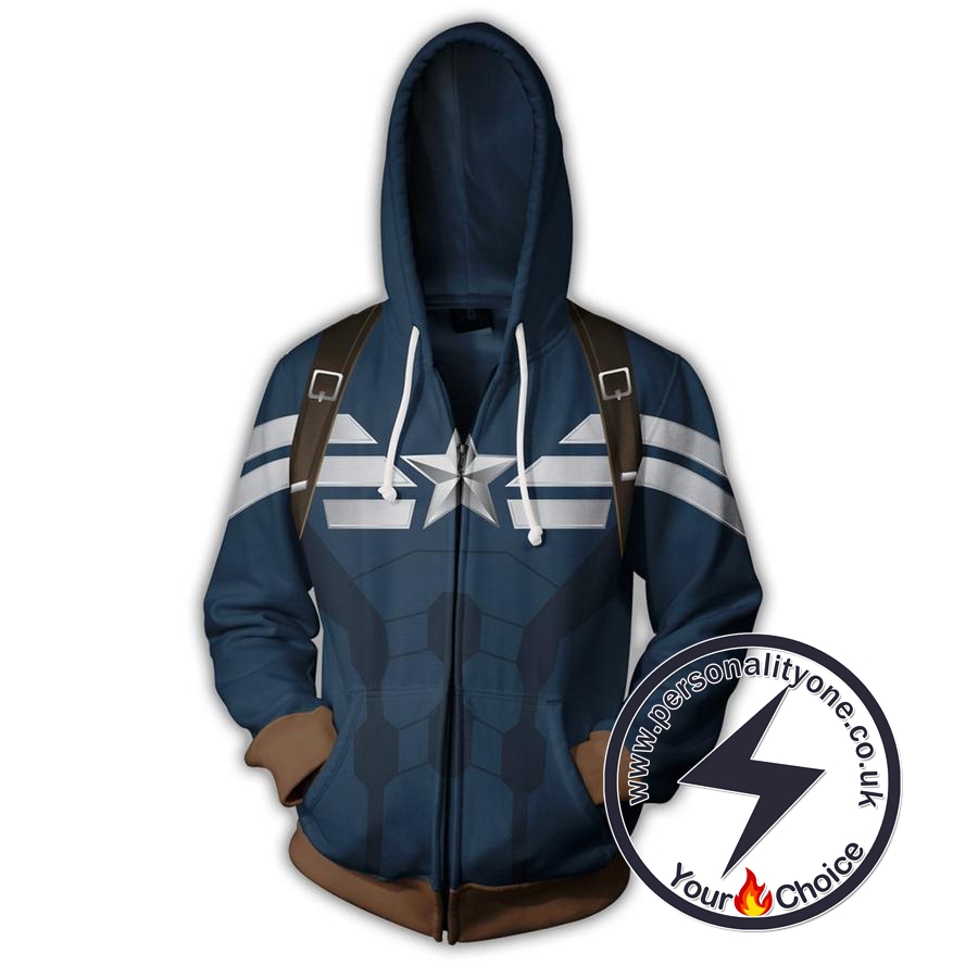 CAPTAIN AMERICA 3D Hoodies Jackets - ZIP UP - CAPTAIN AMERICA 3D